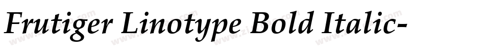 Frutiger Linotype Bold Italic字体转换